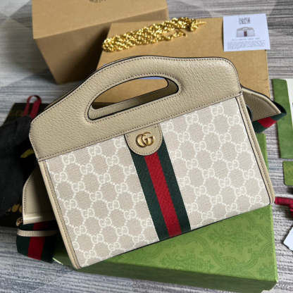gg Ophidia Small Tote With Web Beige For Women, Women’s Bags 10in/26cm gg