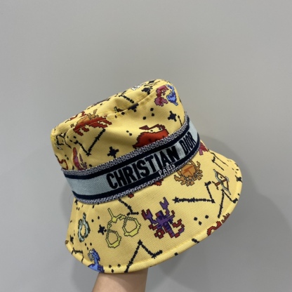 DOR MULTICOLOR IMAGE BUCKET HAT YELLOW