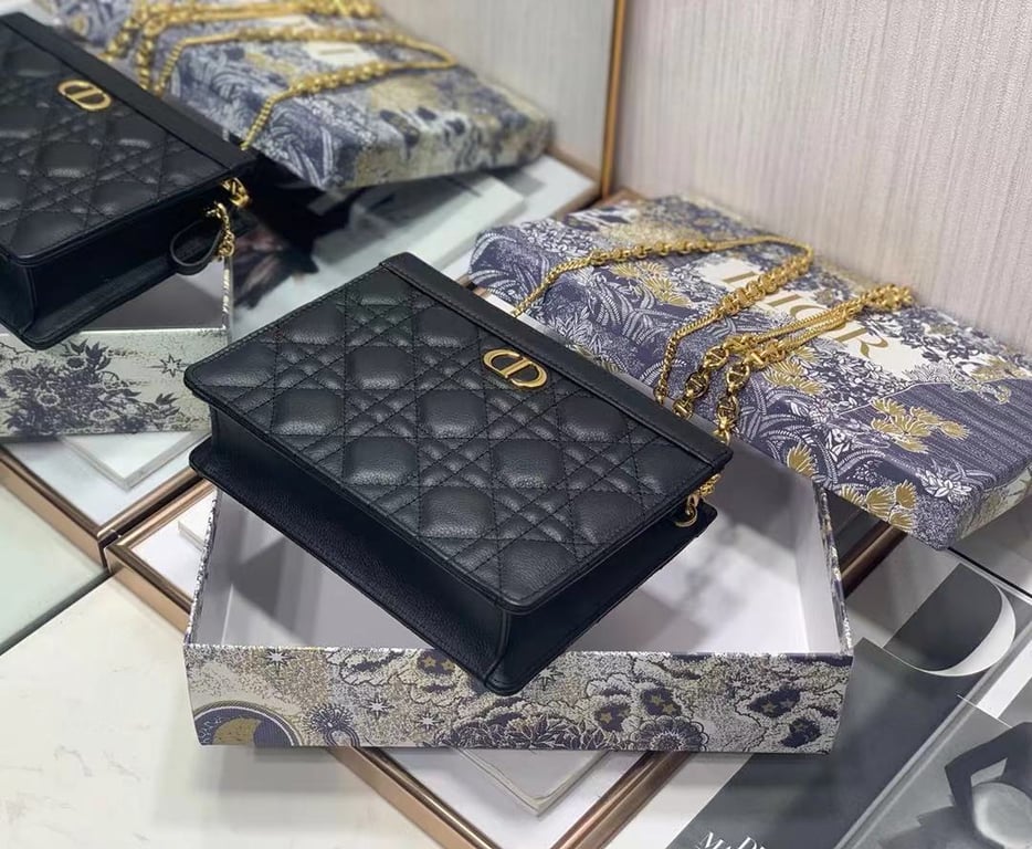 dir CARO ZIPPED POUCH WITH CHAIN BLACK S5106UWHC_M900