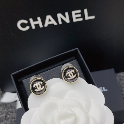 CC CC EARRINGS BLACK