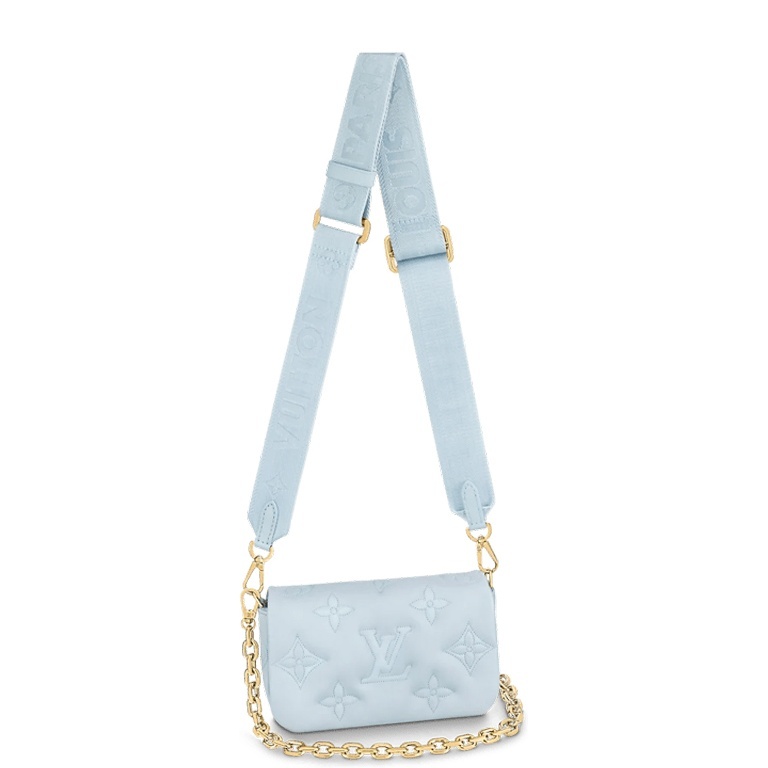 LUV WALLET ON STRAP BUBBLEGRAM BLUE
