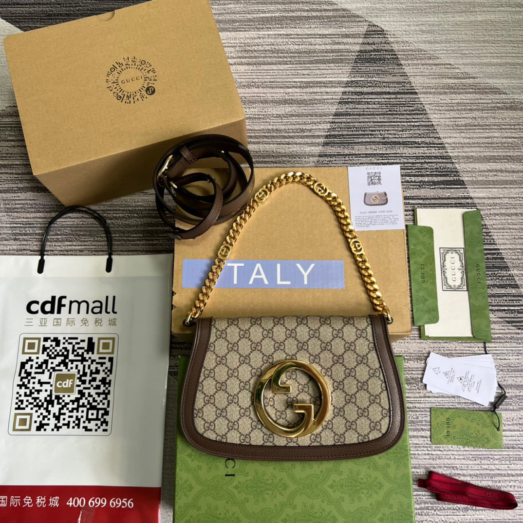 gg Blondie Shoulder Bag Beige For Women, Women&#8217;s Bags 11in/28cm gg 699268 K9GSG 8358