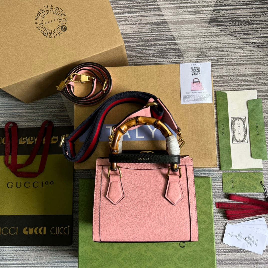 gg Diana Mini Tote Bag Pink For Women, Women’s Bags 7.9in/20cm gg ‎702732 U3ZDT 5479