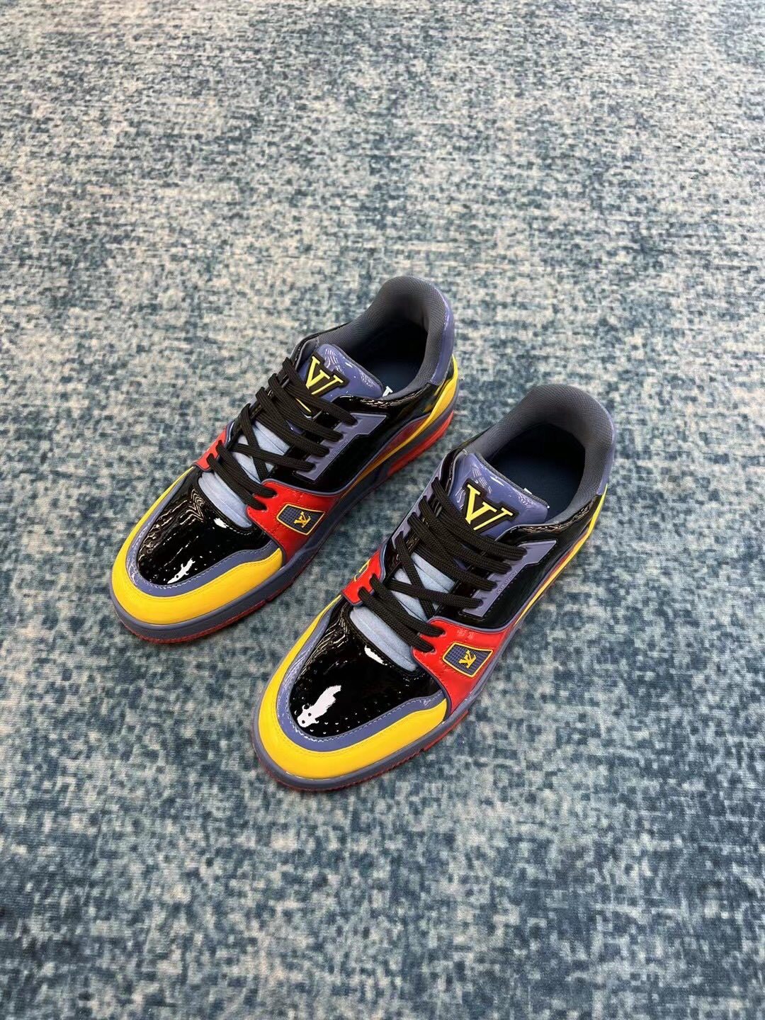 LUV TRAINER SNEAKER PATENT CANVAS NAVY BLUE VIRGIL ABLOH