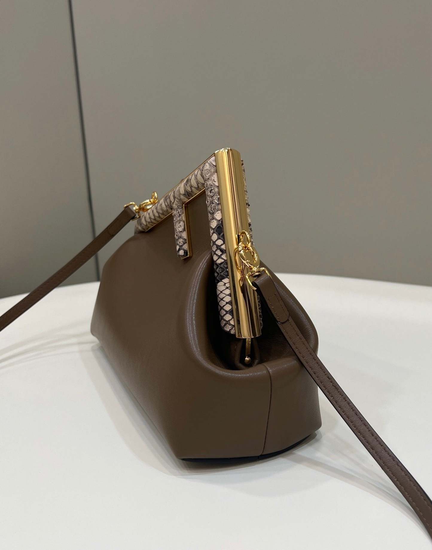 FI First Small Dark Brown For Women, Women’s HandBags, Shoulder And Crossbody Bags 10.2in/26cm FF 8BP129