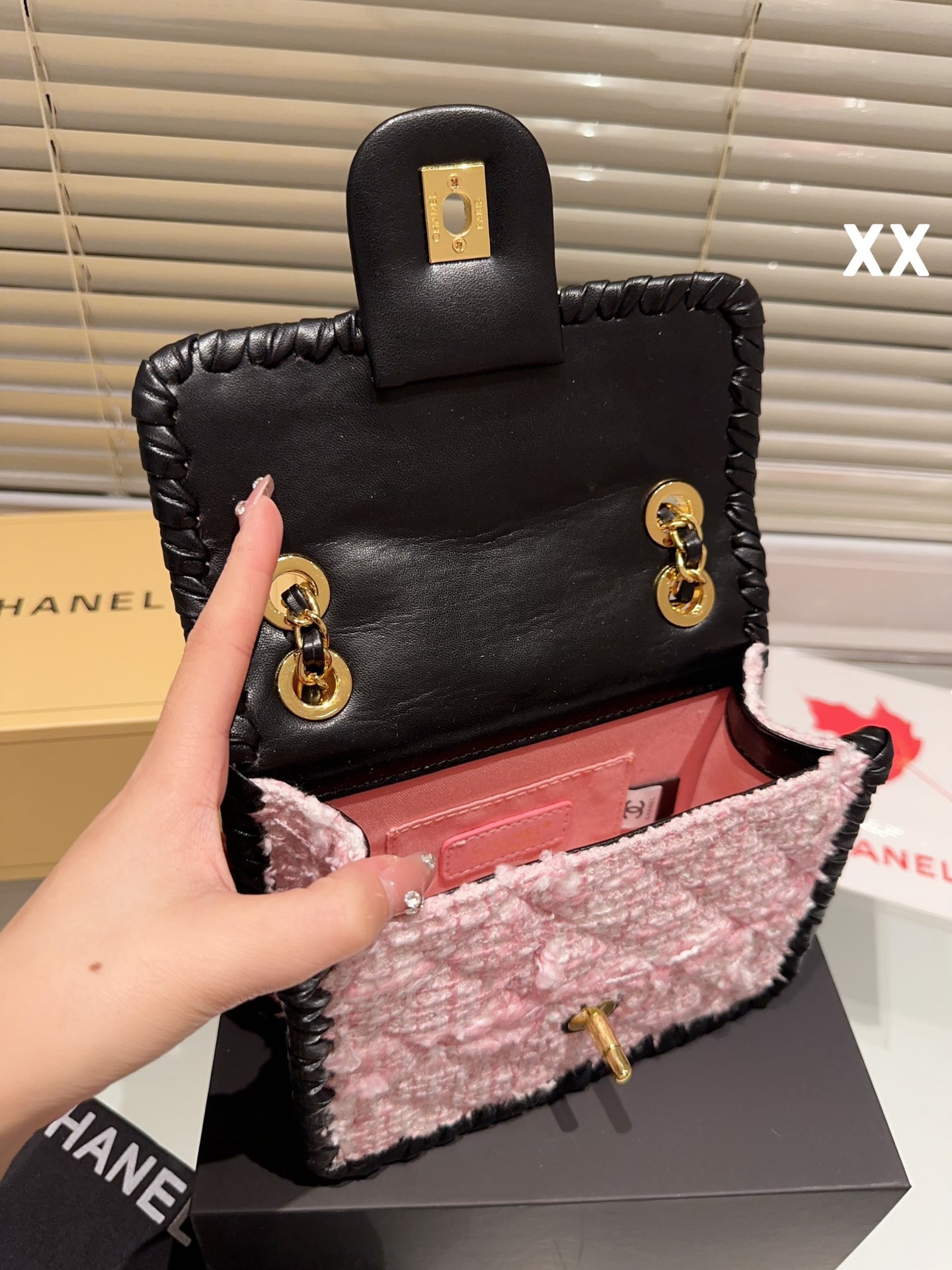 CC MINI FLAP BAG PINK 20CM