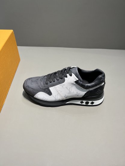 LUV RUN AWAY SNEAKER MONOGRAM CANVAS BLACK/WHITE/GREY