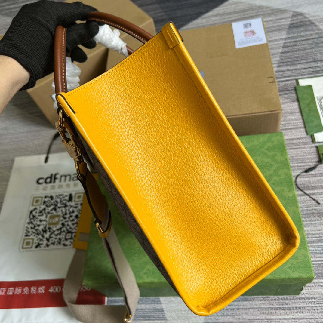 gg Love Parade gg Tote Bag Yellow For Women, Women&#8217;s Bags 12.2in/31cm gg