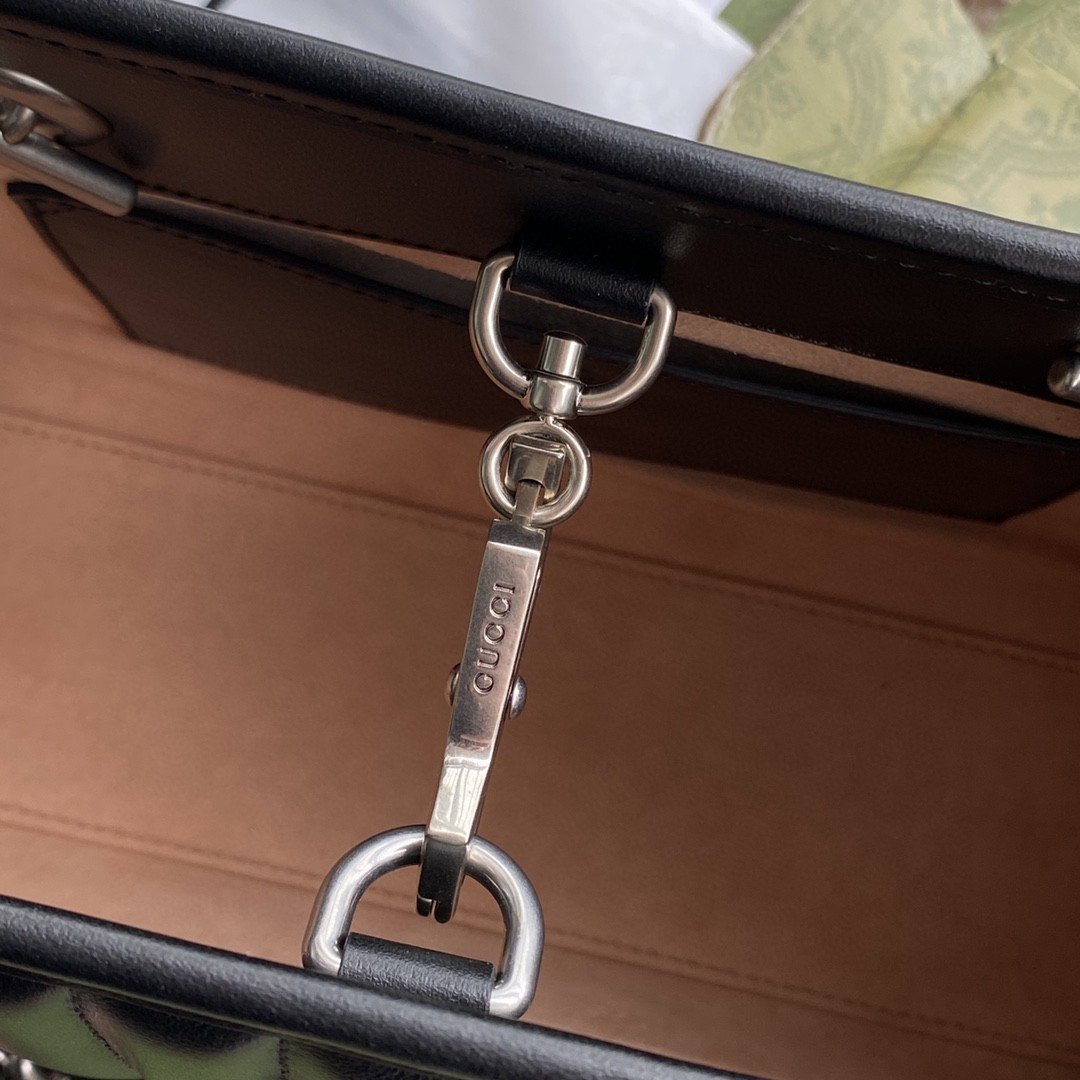 gg Marmont Small Tote Bag Black Matelasses For Women 10.4in/26.5cm gg 681483 UM8BN 1000