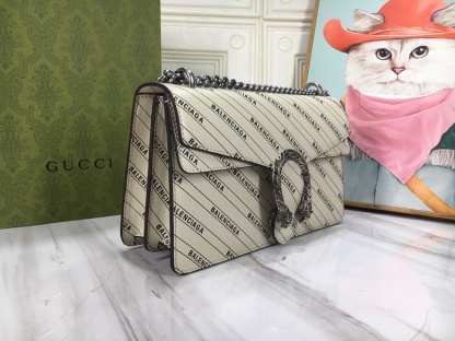 GG X BALENCIAGA THE HACKER PROJECT SMALL DIONYSUS BAG WHITE 28CM