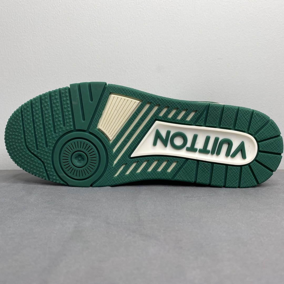 LUV TRAINER SNEAKER MIX OF MATERIALS WHITE/GREEN