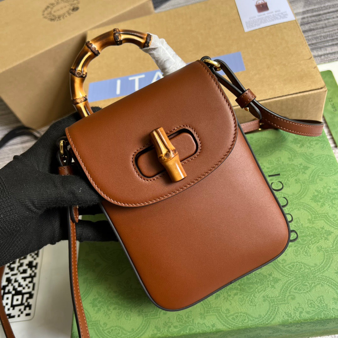 gg Bamboo Mini Handbag Red For Women, Women’s Bags 6.2in/16cm gg