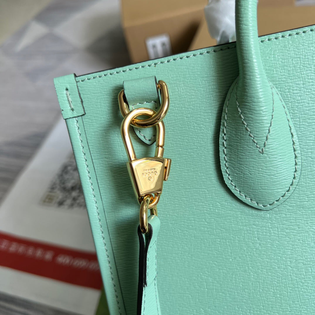 gg Bananya Print Small Tote Green For Women, Women’s Bags 12.2in/31cm gg 659983 U22AG 3067