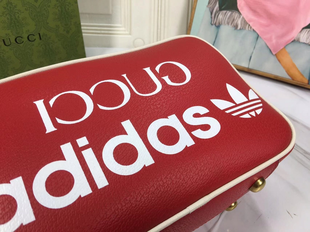 GG x ADIDAS SMALL SHOULDER BAG RED 24.5CM 702427 U3ZCT 6563