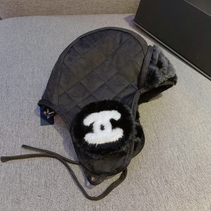 CC SHEEPSKIN AVIATOR SHEARLING HAT BLACK