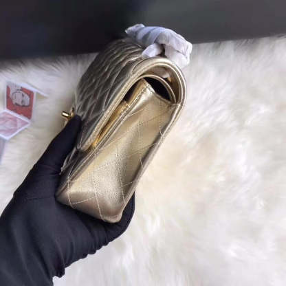 1112 Gold Medium Size 2.55 Lambskin Leather Flap Bag