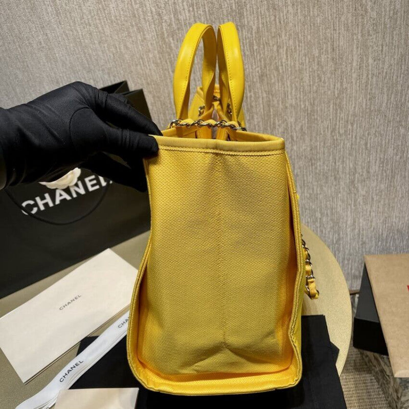 21S Deauville Orange Yellow Large Shopping Bag A66941