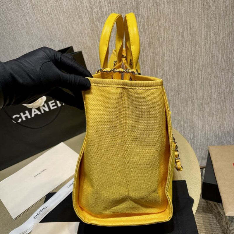 21S Deauville Orange Yellow Large Shopping Bag A66941