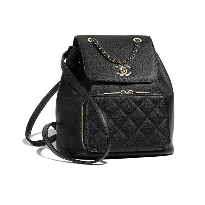 Business Affinity Mini Backpack in Black Caviar AS3530