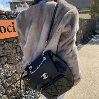 Business Affinity Mini Backpack in Black Caviar AS3530