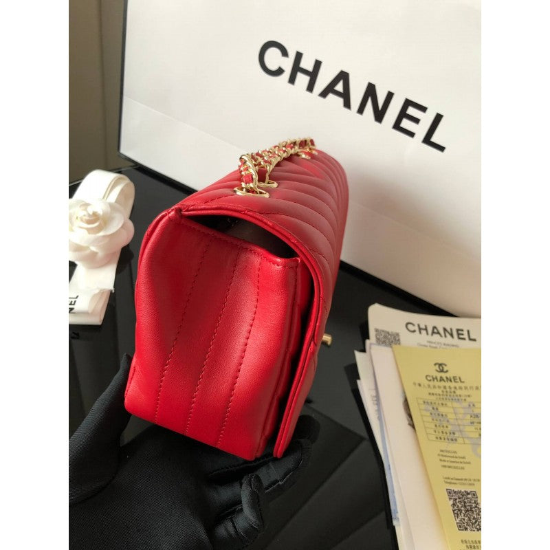 Calfskin Mini Flap Bag A91586