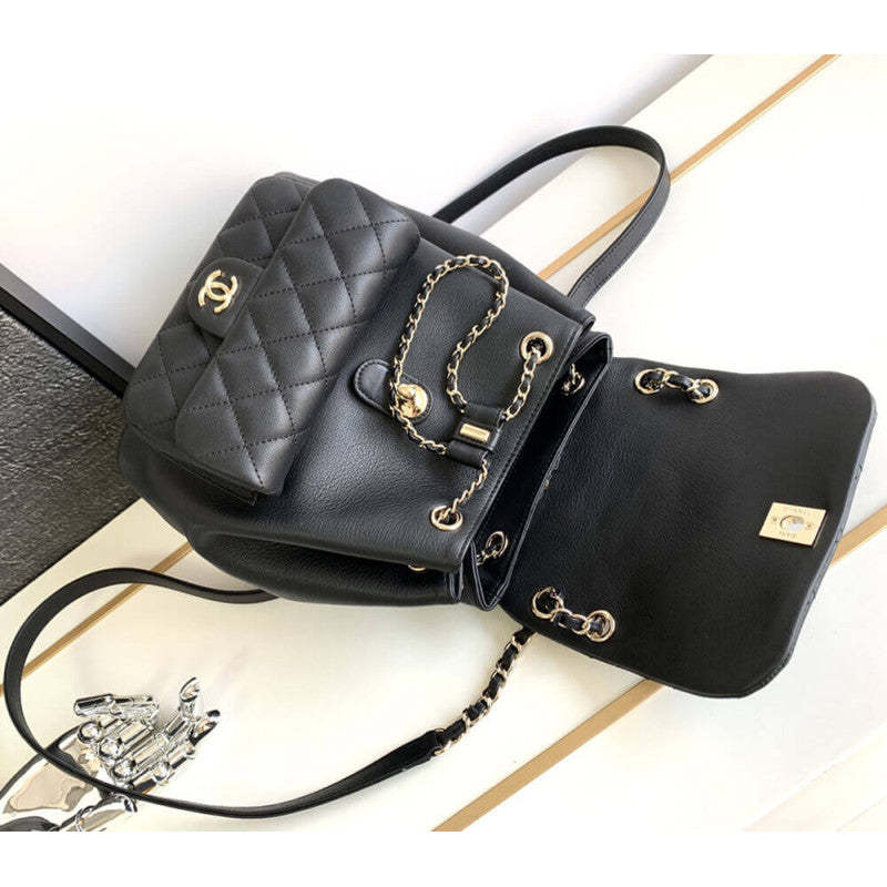 Calfskin Quilted Medium Duma Backpack AS3618