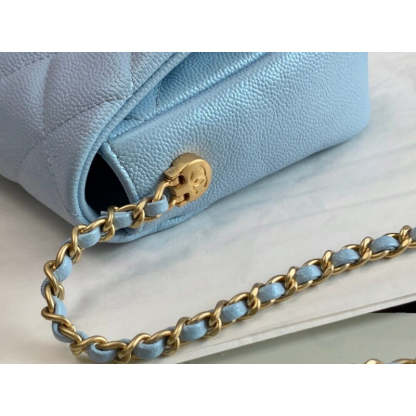 Caviar Calfskin Pearl Crush Gold Ball Mini Flap Bag 99097