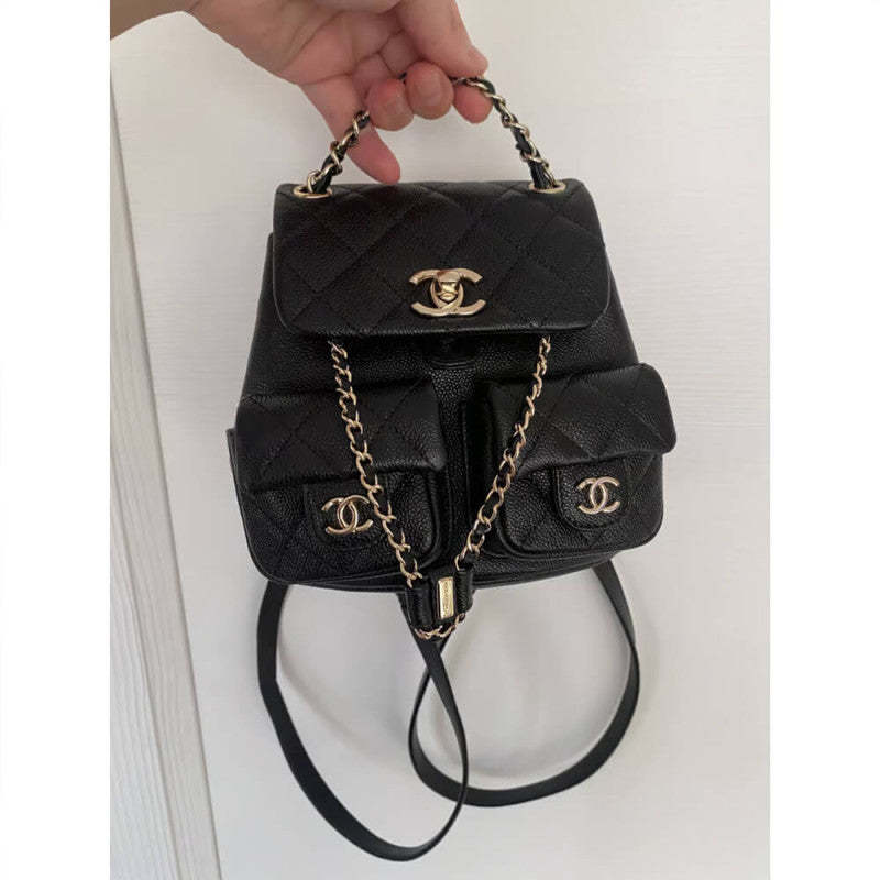 Mini Duma Backpack Caviar Calfskin Black AS3787