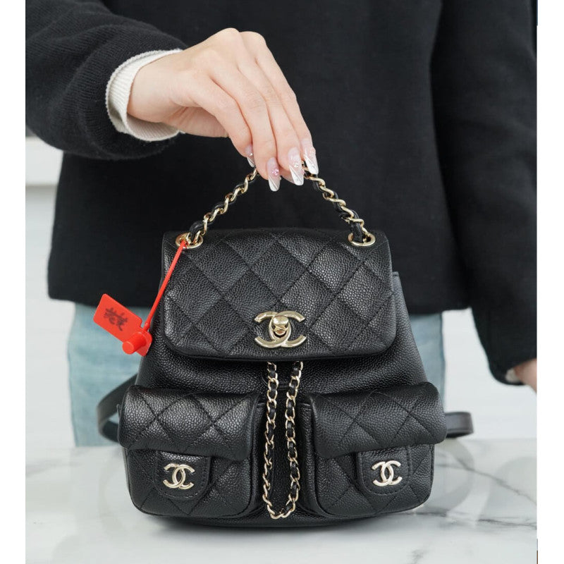 Mini Duma Backpack Caviar Calfskin Black AS3787