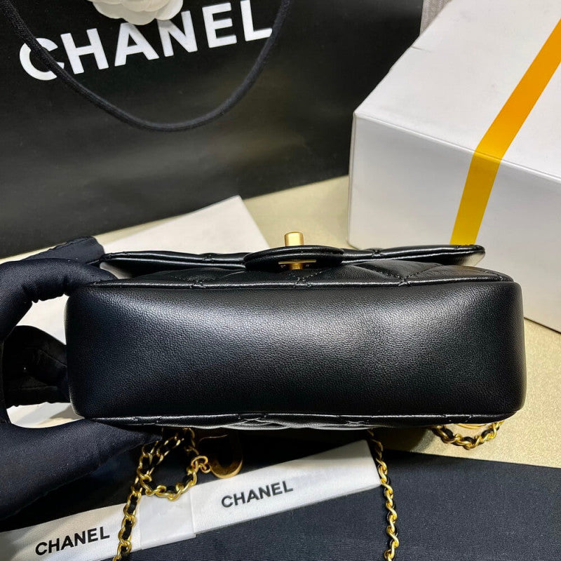 Mini Flap Bag 20cm Heart Chain AS3457