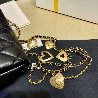 Mini Flap Bag 20cm Heart Chain AS3457