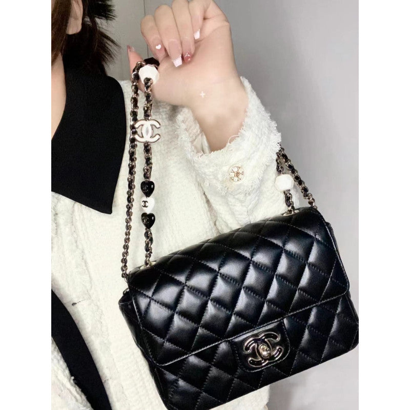 Mini Flap Bag in Black Lambskin AS3782