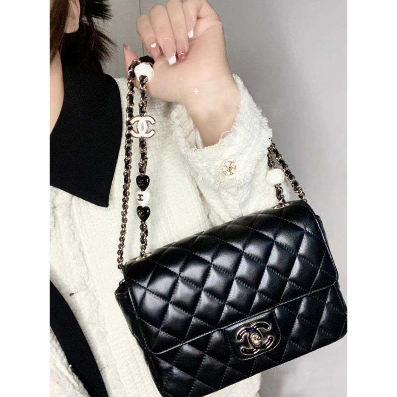Mini Flap Bag in Black Lambskin AS3782