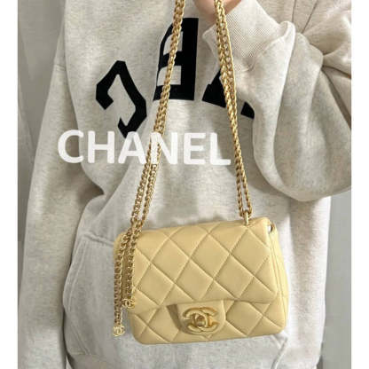 Mini Flap Bag in Lambskin with Enamel CC AS3113