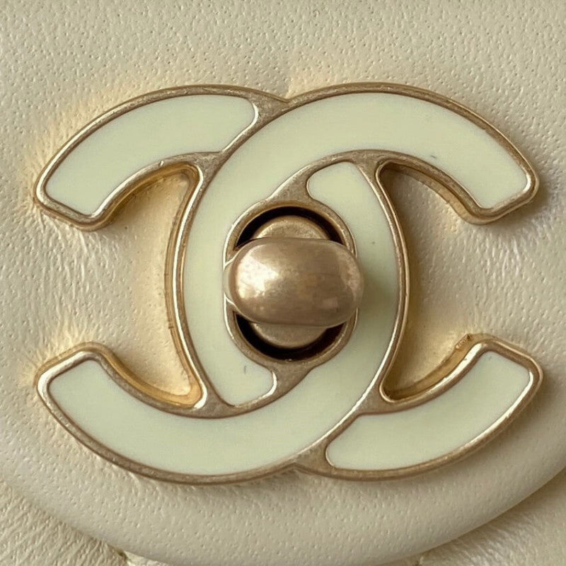 Mini Flap Bag in Lambskin with Enamel CC AS3113