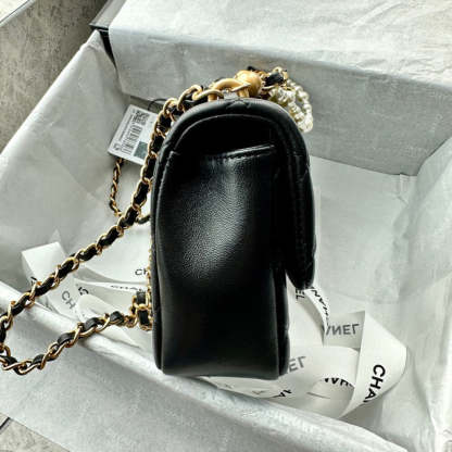Mini Flap Bag with Pearl Top Handle Chain AS4385