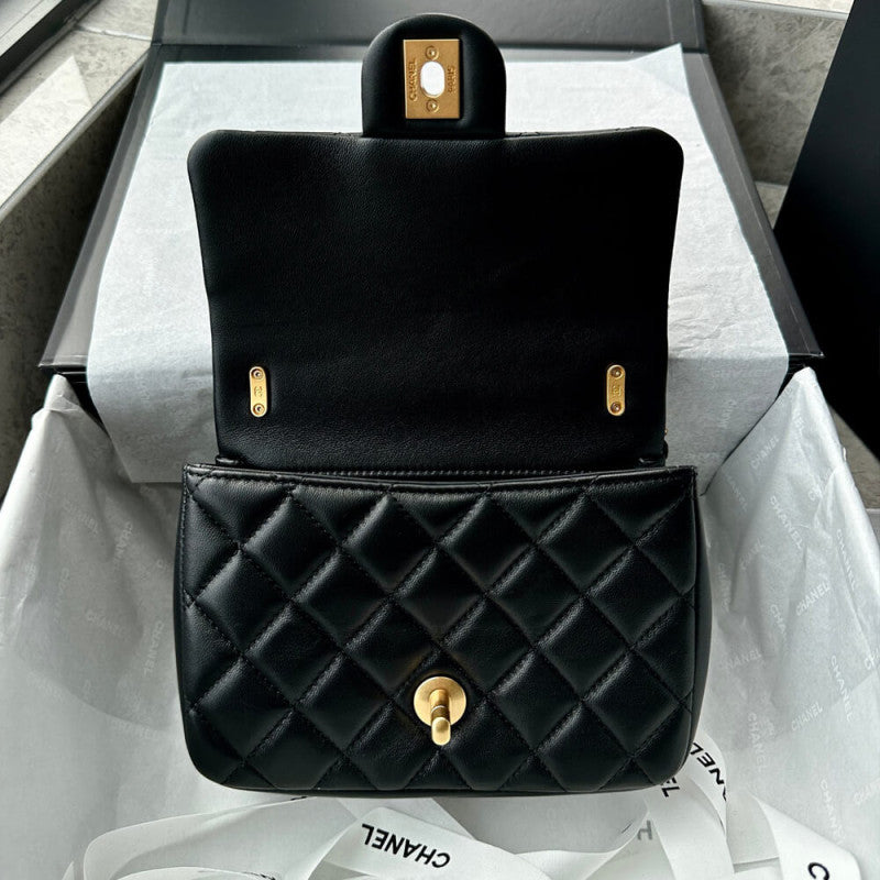 Mini Flap Bag with Pearl Top Handle Chain AS4385