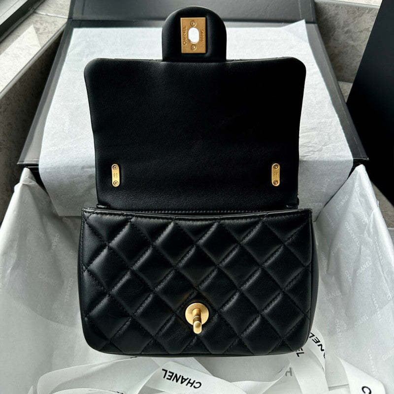 Mini Flap Bag with Pearl Top Handle Chain AS4385