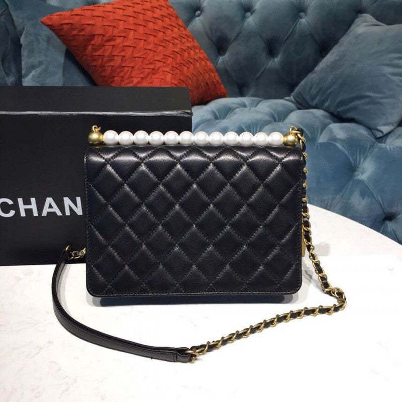 Pearl Chain Flap Bag  AS0585