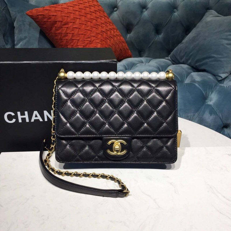 Pearl Chain Flap Bag  AS0585