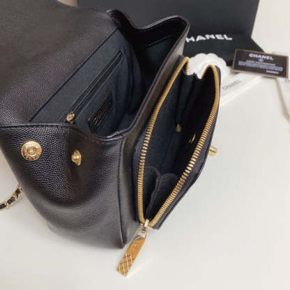 Quilted Caviar Leather Small Business Affinity Bag A93749