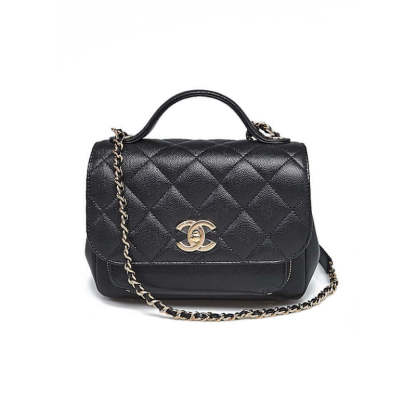 Quilted Caviar Leather Small Business Affinity Bag A93749