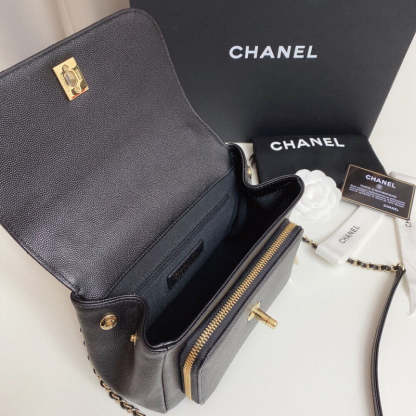 Quilted Caviar Leather Small Business Affinity Bag A93749