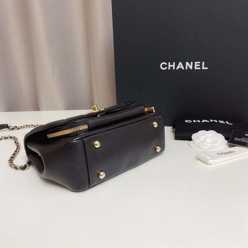 Quilted Caviar Leather Small Business Affinity Bag A93749