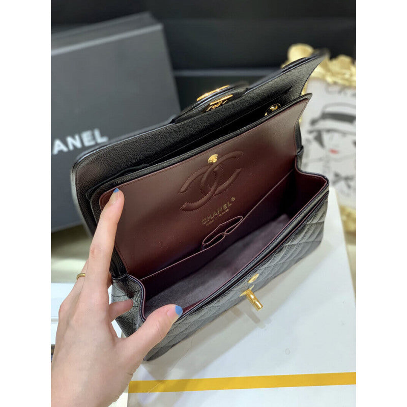 Small Classic Double Flap Bag A01113 Caviar Calfskin