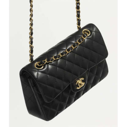 Small Classic Double Flap Bag A01113 in Lambskin