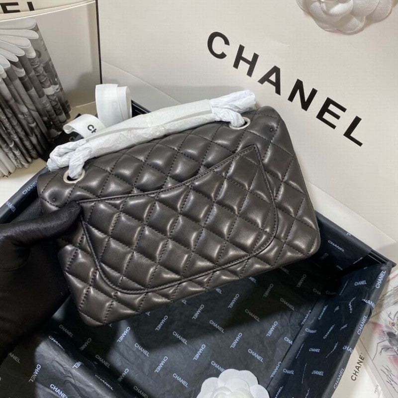 Small Classic Double Flap Bag A01113 in Lambskin