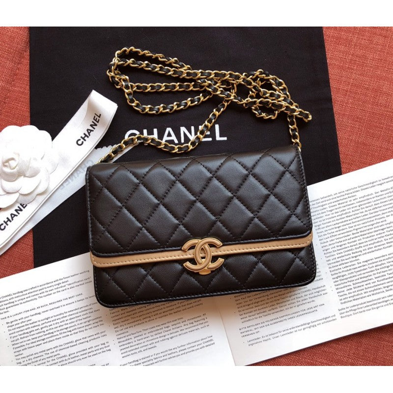 Small Flap Bag A57275 Black/Gold