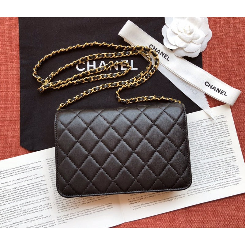 Small Flap Bag A57275 Black/Gold