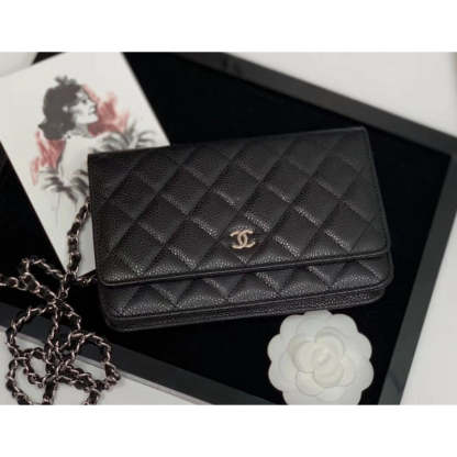 Wallet on Chain Caviar Gold Hardware Bag 528725